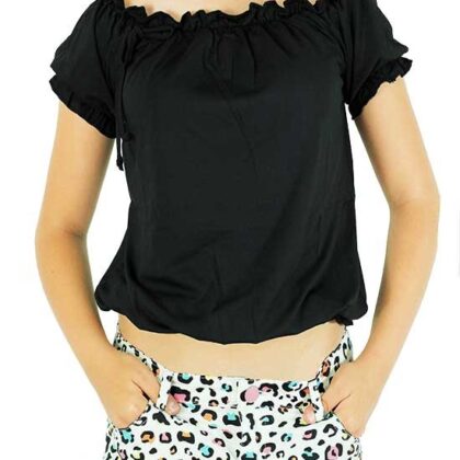 Siyah Fiyonklu Bluz
