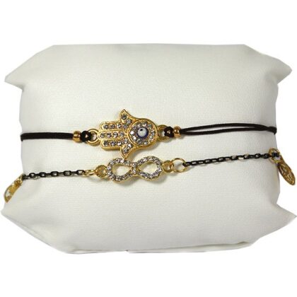 Fatma'nın Eli Deri Bileklik Siyah