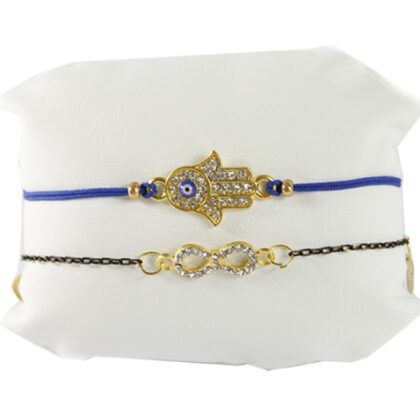 Fatma'nın Eli Deri Bileklik Koyu Mavi