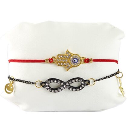 Fatma'nın Eli Uğurlu Çift Bileklik Kırmızı Renk