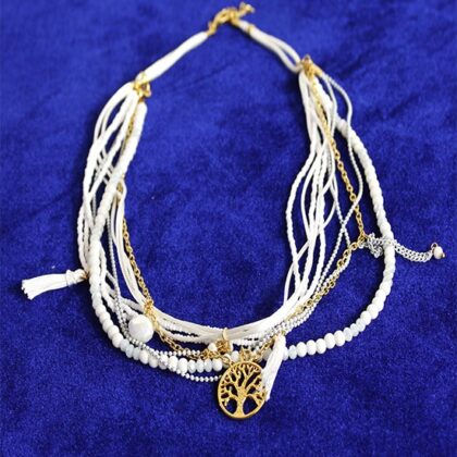 Hayat Ağacı Beyaz Kolye