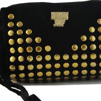 Küçük El Çantası Siyah Sar Zımbalı Model