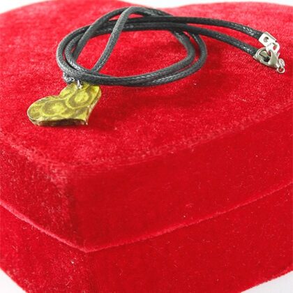 Tasarım Ağaç Yeşil Kalp Kolye