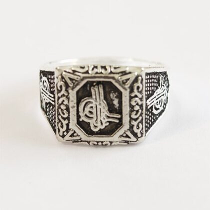 Gümüş Kaplama Kare Erkek Yüzüğü