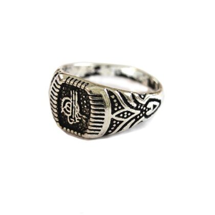 Gümüş Kaplama Oval Erkek Yüzüğü