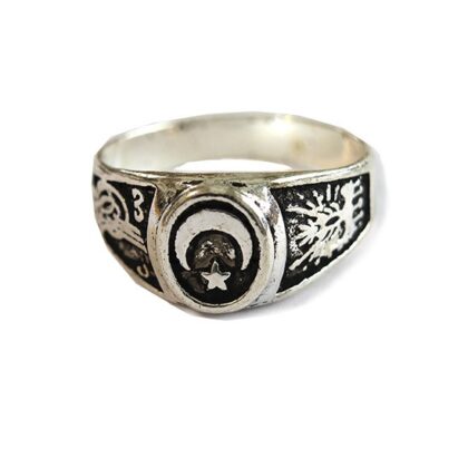 Gümüş Kaplama Yuvarlak Erkek Yüzüğü