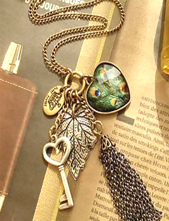 Anahtarlı Kalpli Uzun Kolye