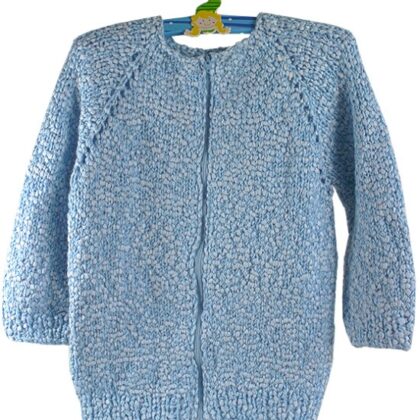 Çocuk Hırkası Mavi Renk Merserize