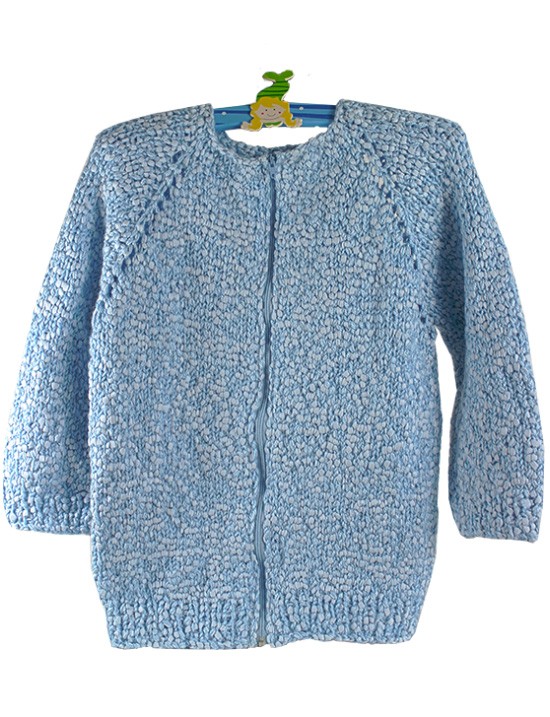 Çocuk Hırkası Mavi Renk Merserize