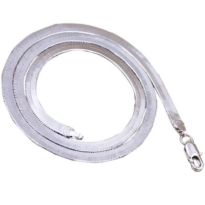 Gümüş Düz Zincir Unisex