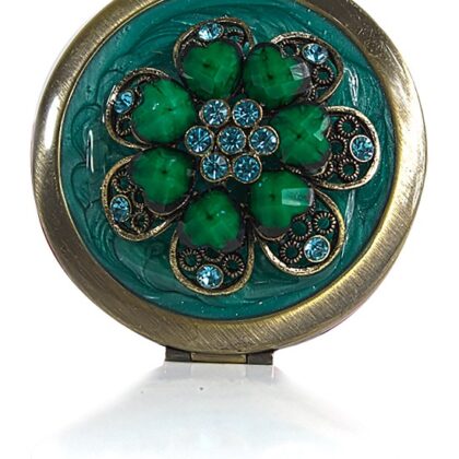 Ayna Yeşil Taş Süslemeli Küçük Ayna