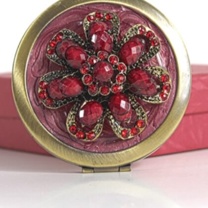 Ayna Kırmızı Taş Süslemeli Küçük Ayna