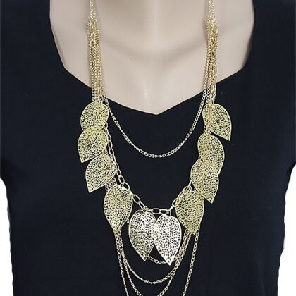 Yaprak Modelli Zincirli Kolye