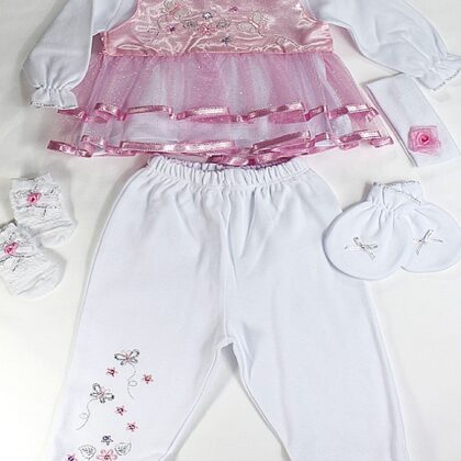 Pembe Renk Kız Bebek Seti