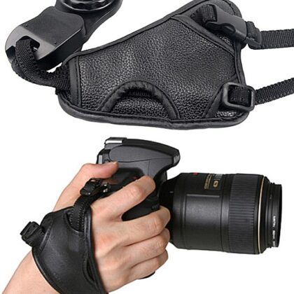 PU Deri Kamera İçin Bilek El Kayışı Unisex