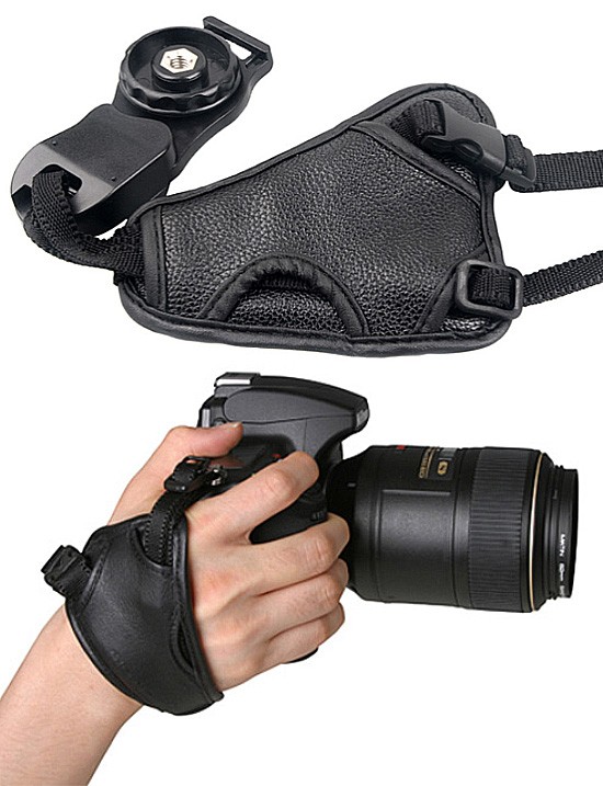 PU Deri Kamera İçin Bilek El Kayışı Unisex