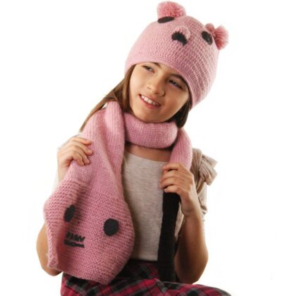 Çocuk Takımı Bere &Atkı Köpek Figürü