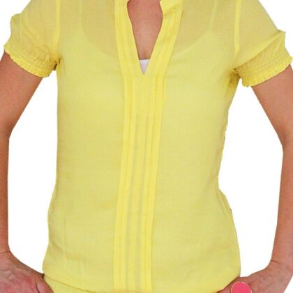 Sarı Büzgülü Bluz Zero