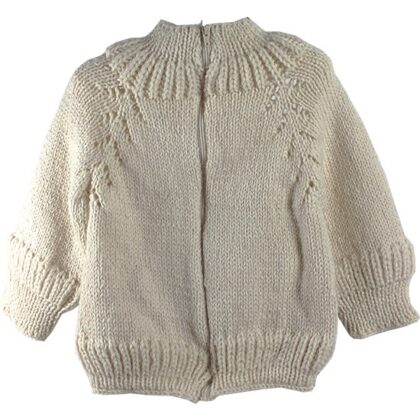 Bebek Hırkası Krem Rengi Fermuarlı 1.Model