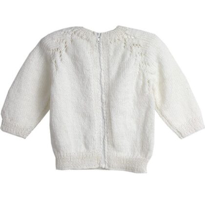 Bebek Hırkası Beyaz Renk Fermuarlı