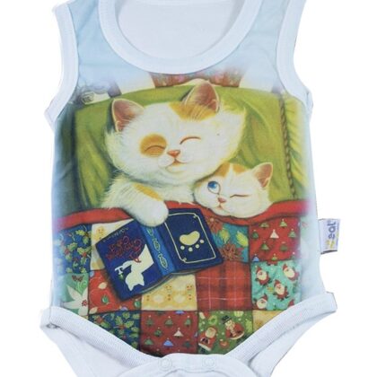 Askılı Bebek Badisi Kedi Desenli