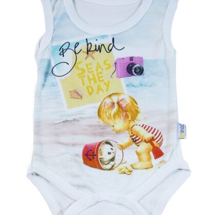 Askılı Bebek Badisi Plaj Desenli