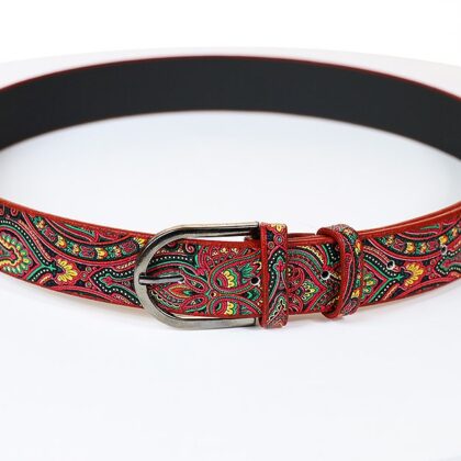 Kırmızı Renkli Etnik Kemer