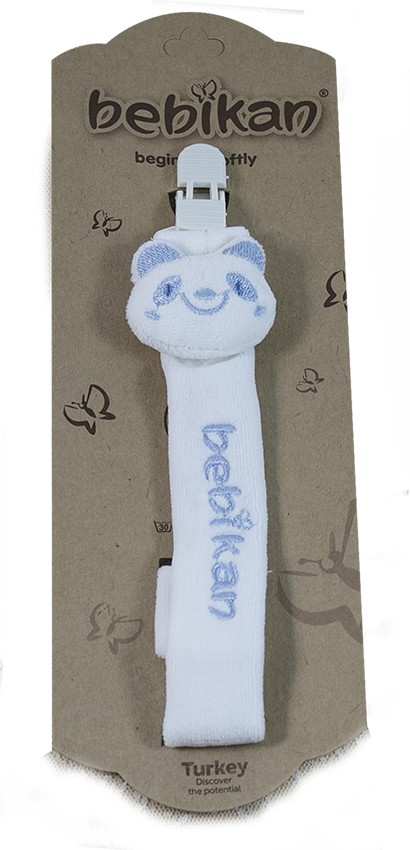 Bebek Emzik Askısı Beyaz Üzerine Desenli