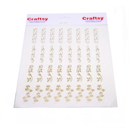 Craftsy Gold Çiçek Desenli Transfer CAT-023