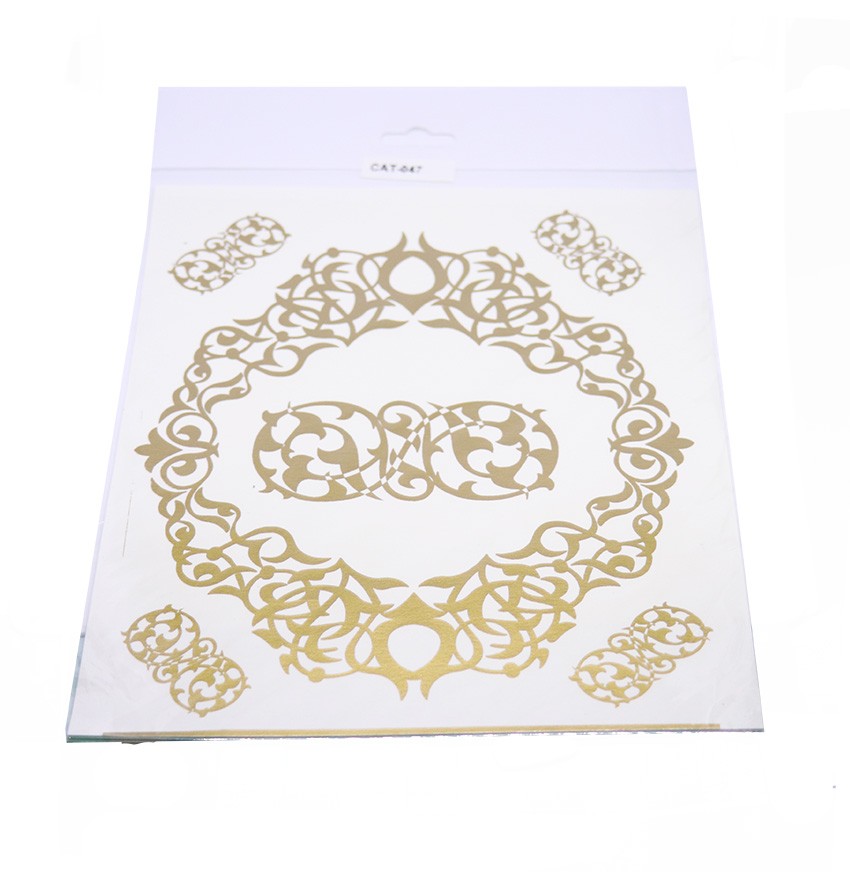 Craftsy Gold Yuvarlak Desenli Transfer CAT-047