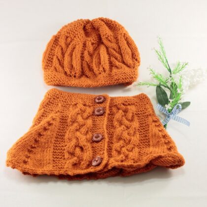 Çocuk Bere Takımı Turuncu Renk