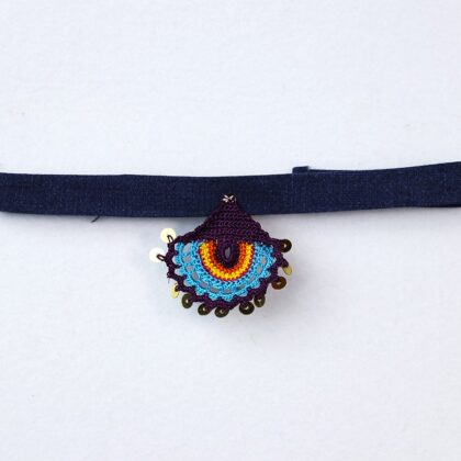 Özel Tasarım Etnik Model İğne Oyalı Kot Tasma Kolye