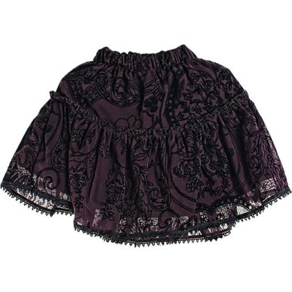 Zara Kids Bordo Renk Dokulu Çocuk Eteği