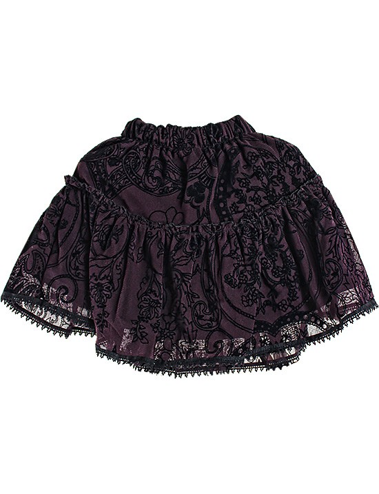 Zara Kids Bordo Renk Dokulu Çocuk Eteği