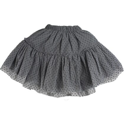 Zara Kids Gri Puantiyeli Çocuk Eteği