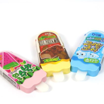 Dondurma Şeklinde Kore Sitili Kaucuk Silgi 3'lü Set