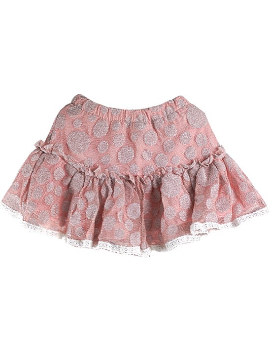 Zara Kids Pudra Rengi Puantiyeli Çocuk Eteği