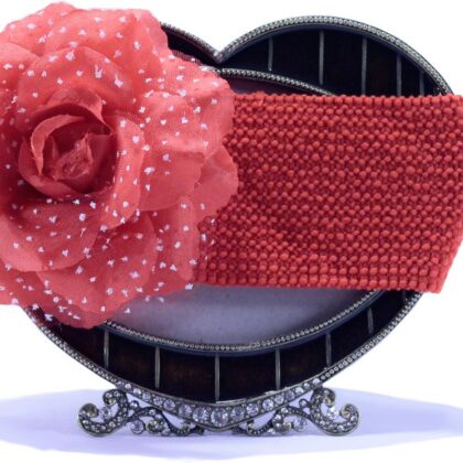 Kırmızı Güllü Saç Bandı