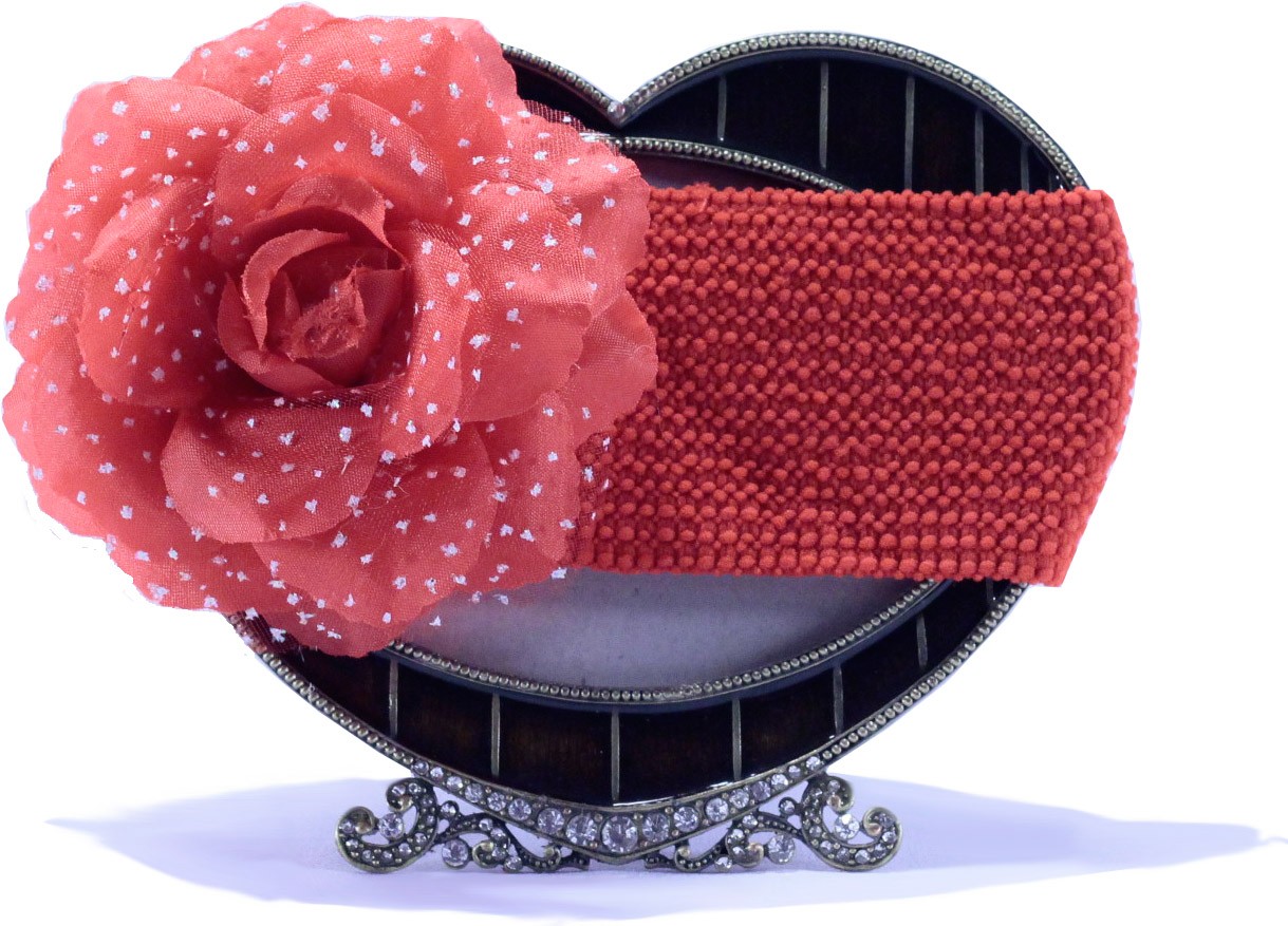 Kırmızı Güllü Saç Bandı