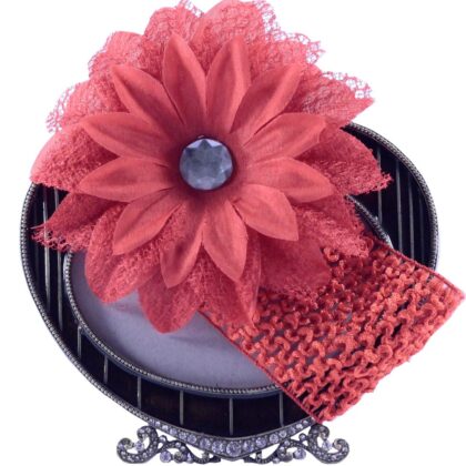 Kırmızı Papatyalı Saç Bandı