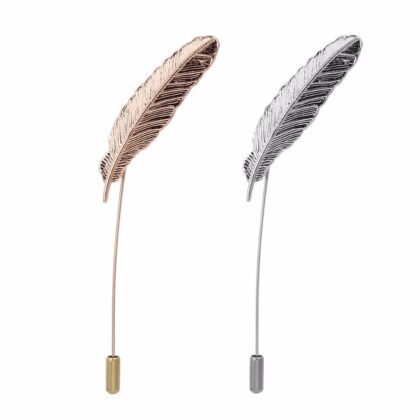 FashionMoon Yaprak Şeklinde Erkek Broşu