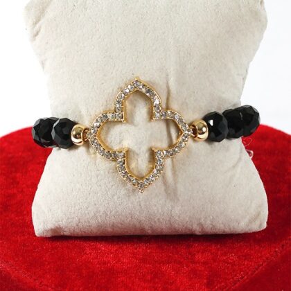 Siyah Kristal Taşlı Bileklik