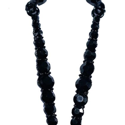 Siyah Kristal Taşlı Küpe