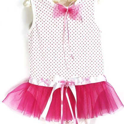 Çiço Pembe Puantiyeli Tütülü Bebek Badisi