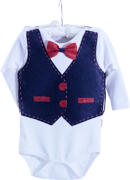 Bebek Badisi Lacivert Yelekli Badi