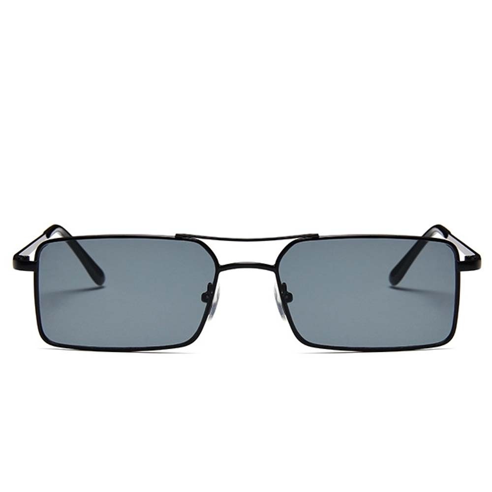 Fashion Moon Vintege Retro Küçük Dikdörtgen Siyah Çerçeveli Trendy Siyah Camlı Güneş Gözlüğü