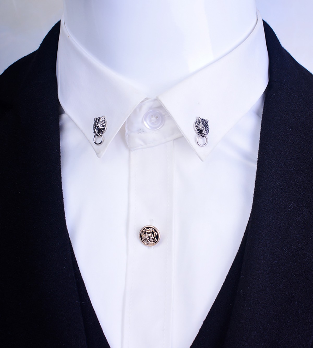 FashionMoon Kurt Başı Küçük Model Yaka İğnesi Broş