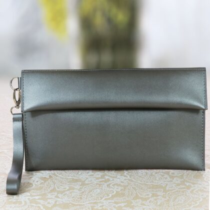 Fashion Moon Parlak Antrasit Rengi Portvöy El Çantası