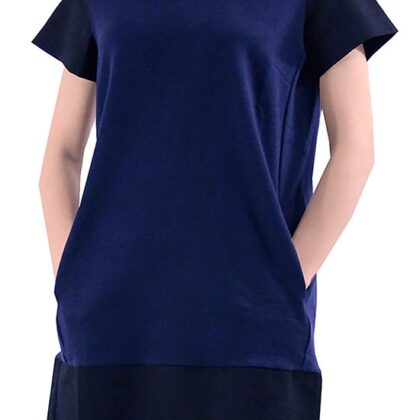 Mango Elbise Howord Gizlicepli Lacivert