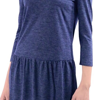 Mango Elbise Maggie Penye Lacivert